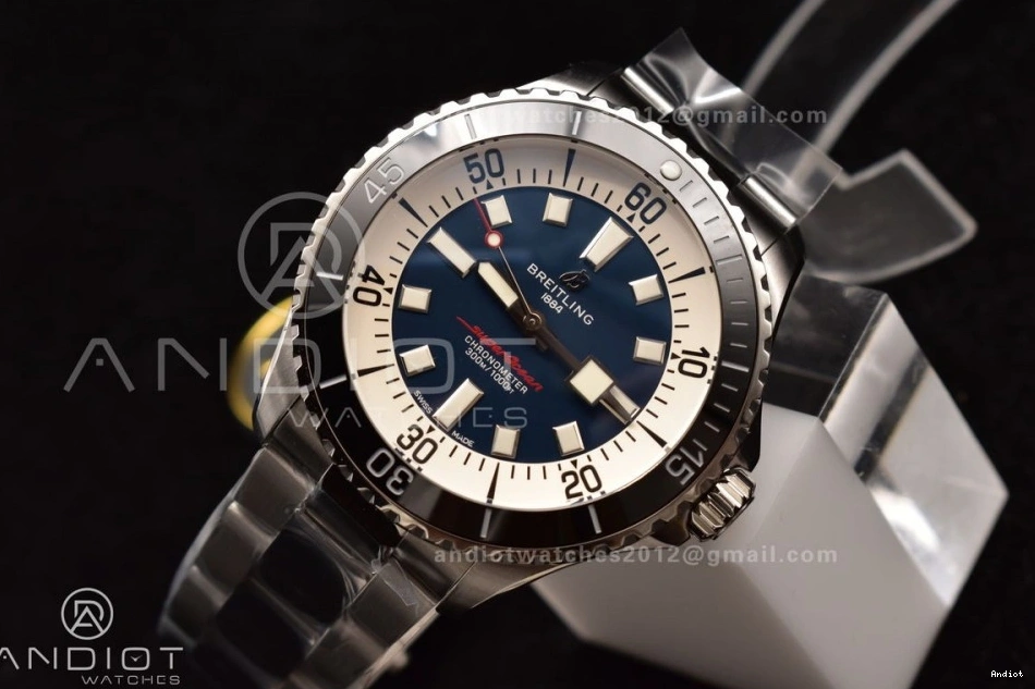 Dial Bracelet on 1:1 TF A2824 44 SS Edition White SuperOcean Blue Automatic Best 0130